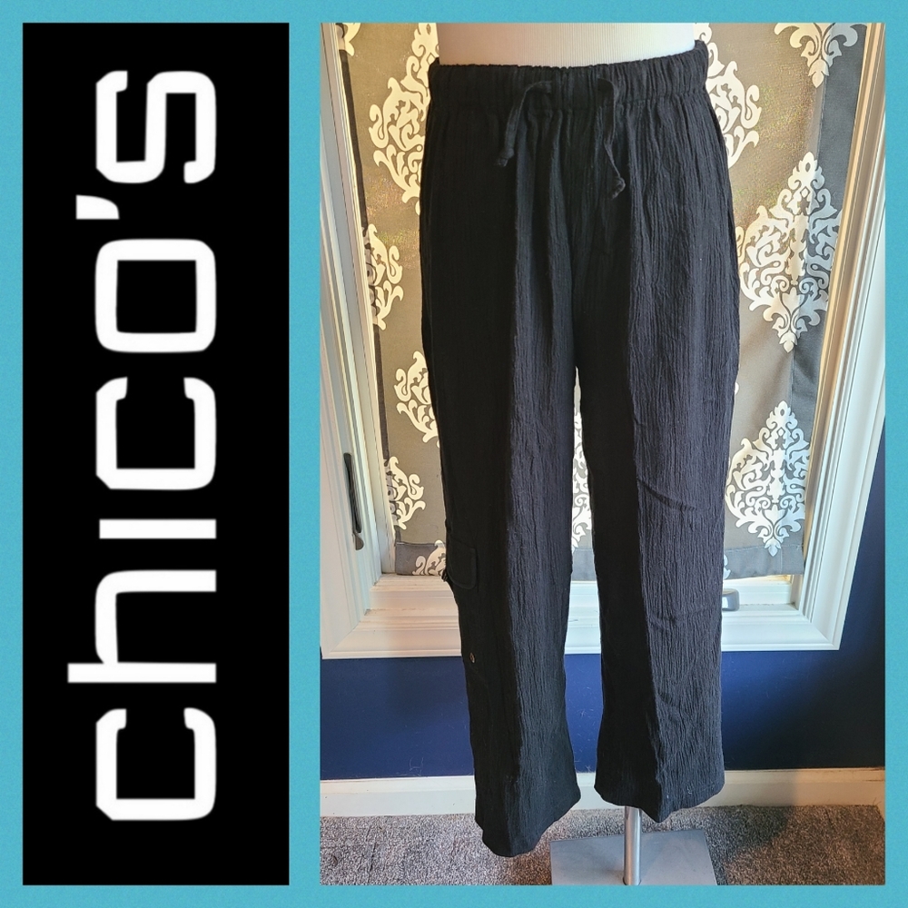Chico's gauze cropped pants